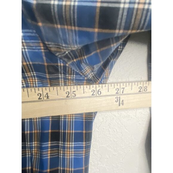 Men’s XL Cinch Western Blue Yellow Plaid Shirt  Button Down - Picture 8 of 9